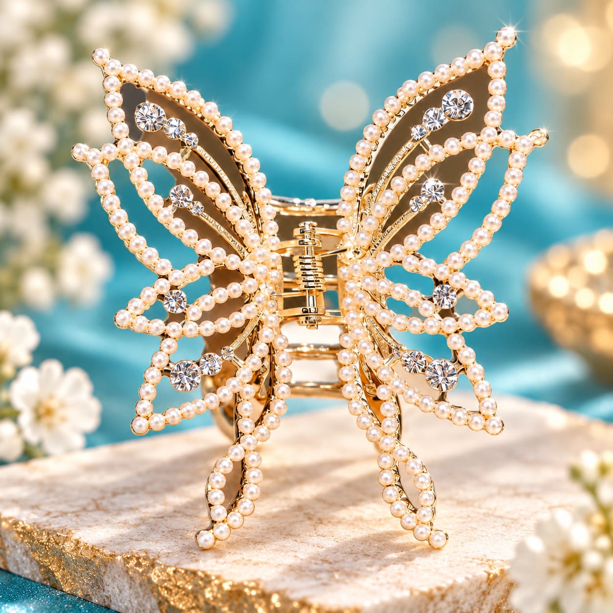 Barrette Papillon Strass