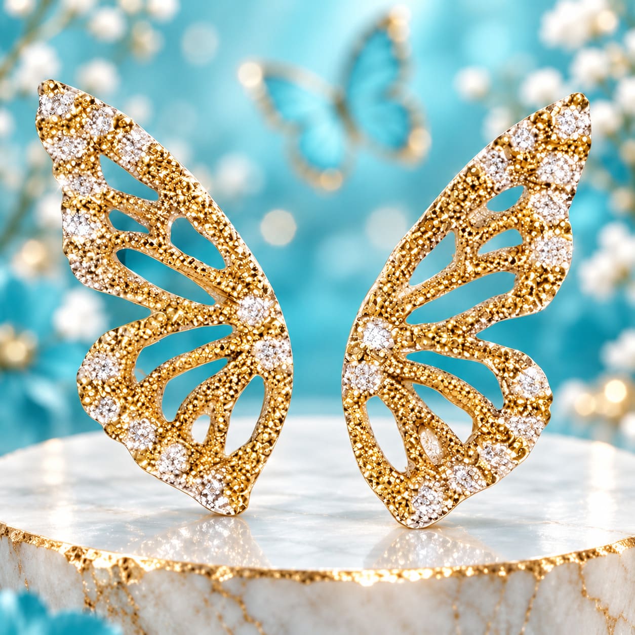 Boucle d’Oreille Papillon 2 Trous