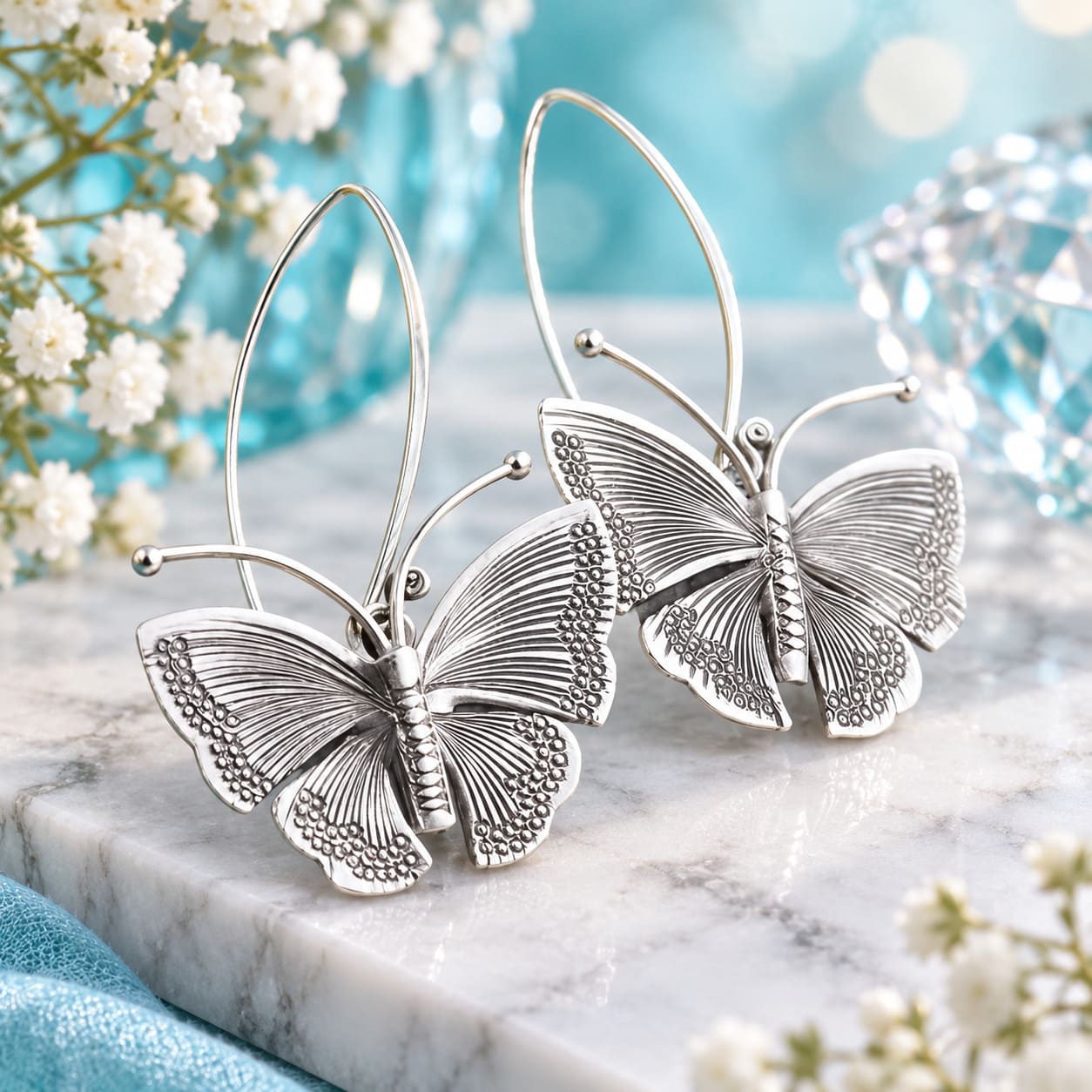 Boucle d'Oreille Papillon Vintage
