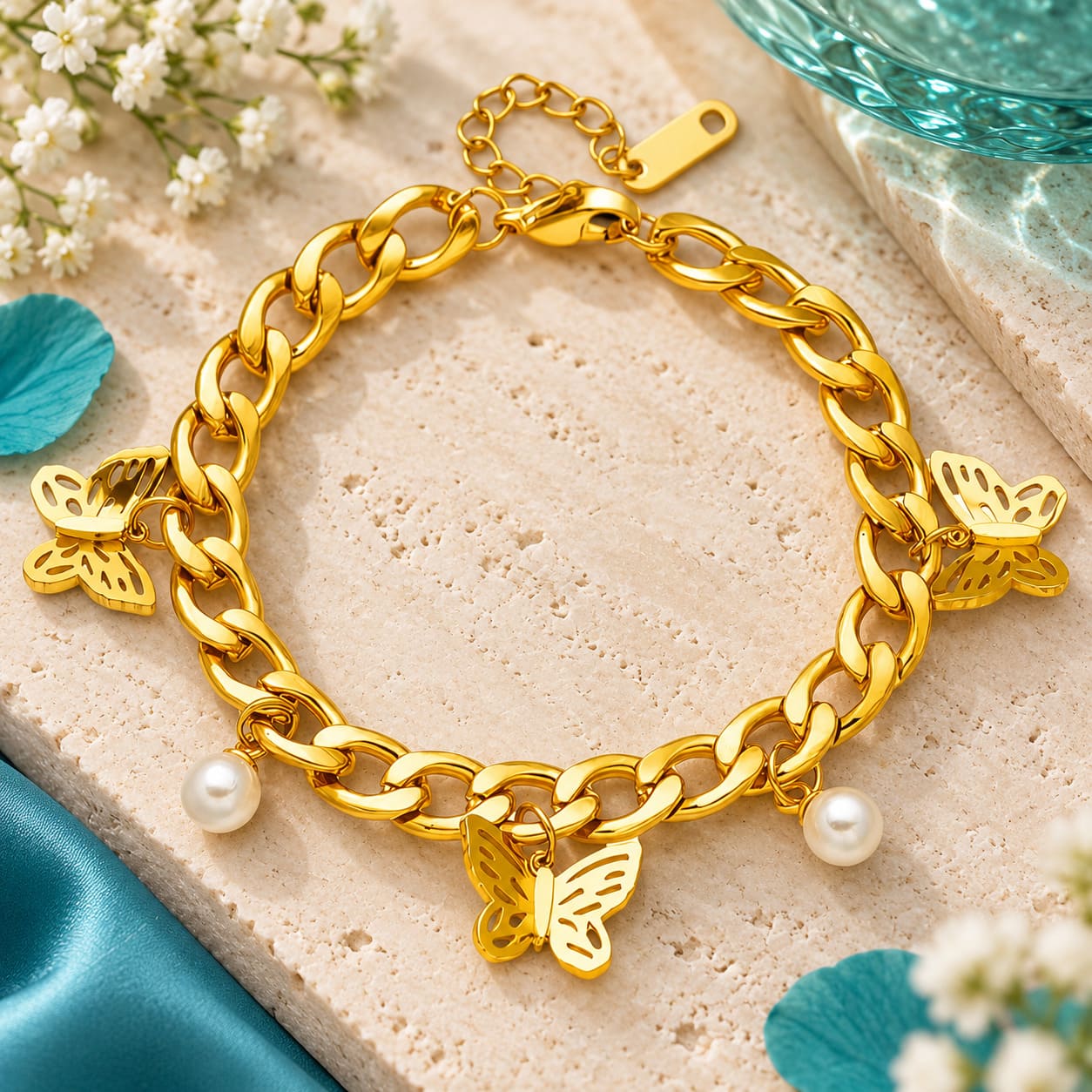 Bracelet Papillon Doré