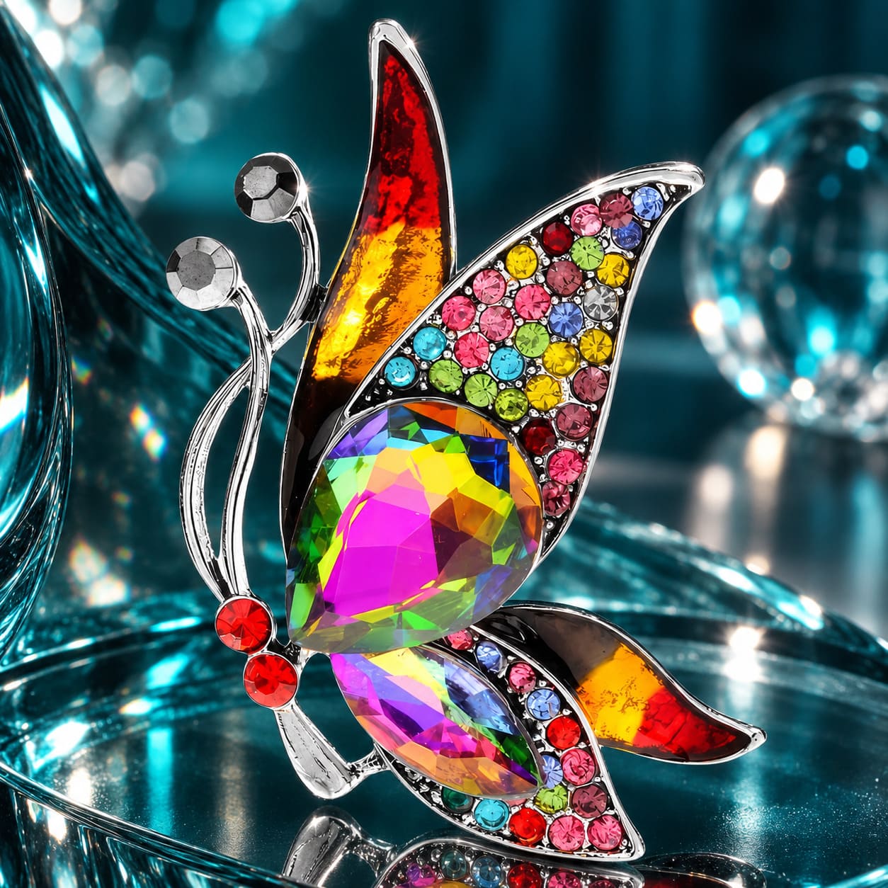 Broche Papillon Coloré