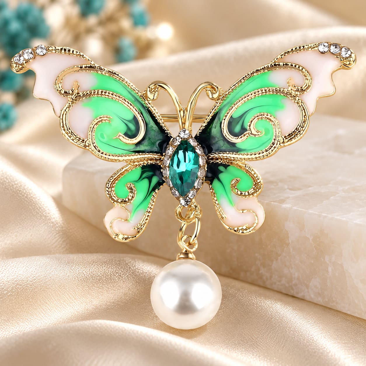 Broche Papillon Pierre d'Infini