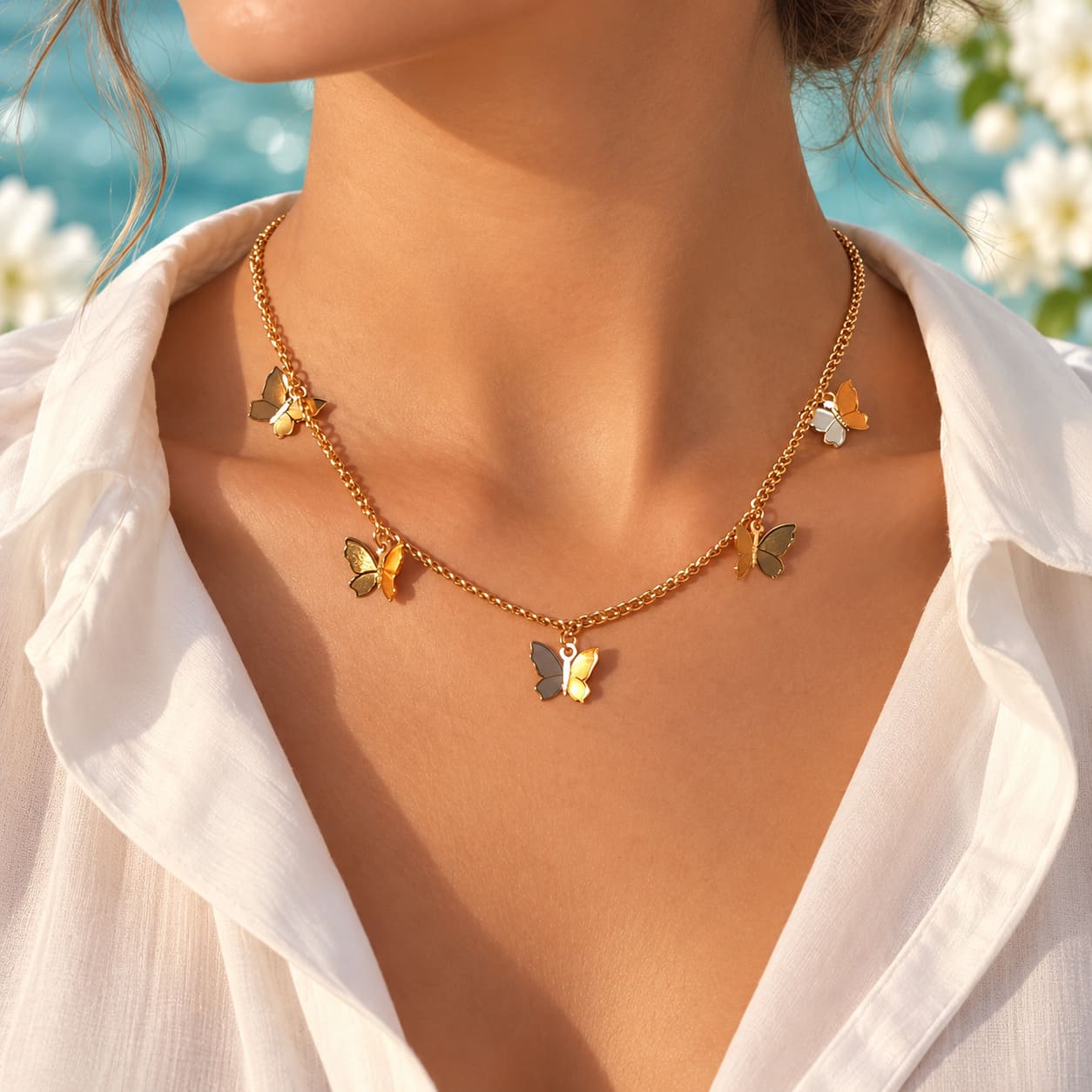 Collier Multiples Papillons