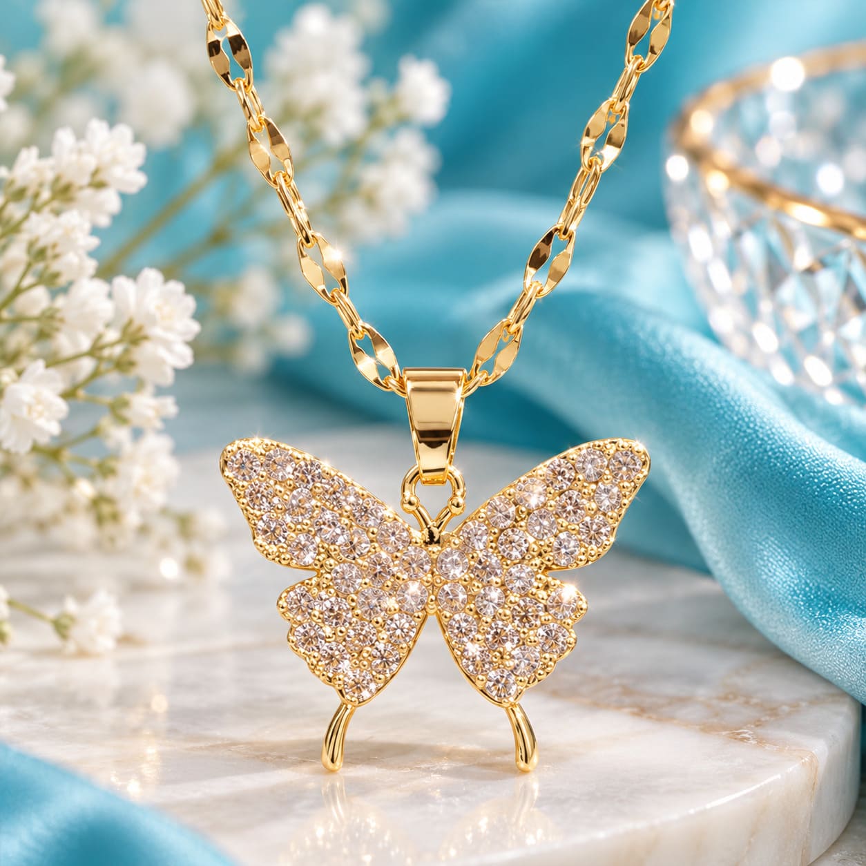 Collier Papillon Femme Lumineuse