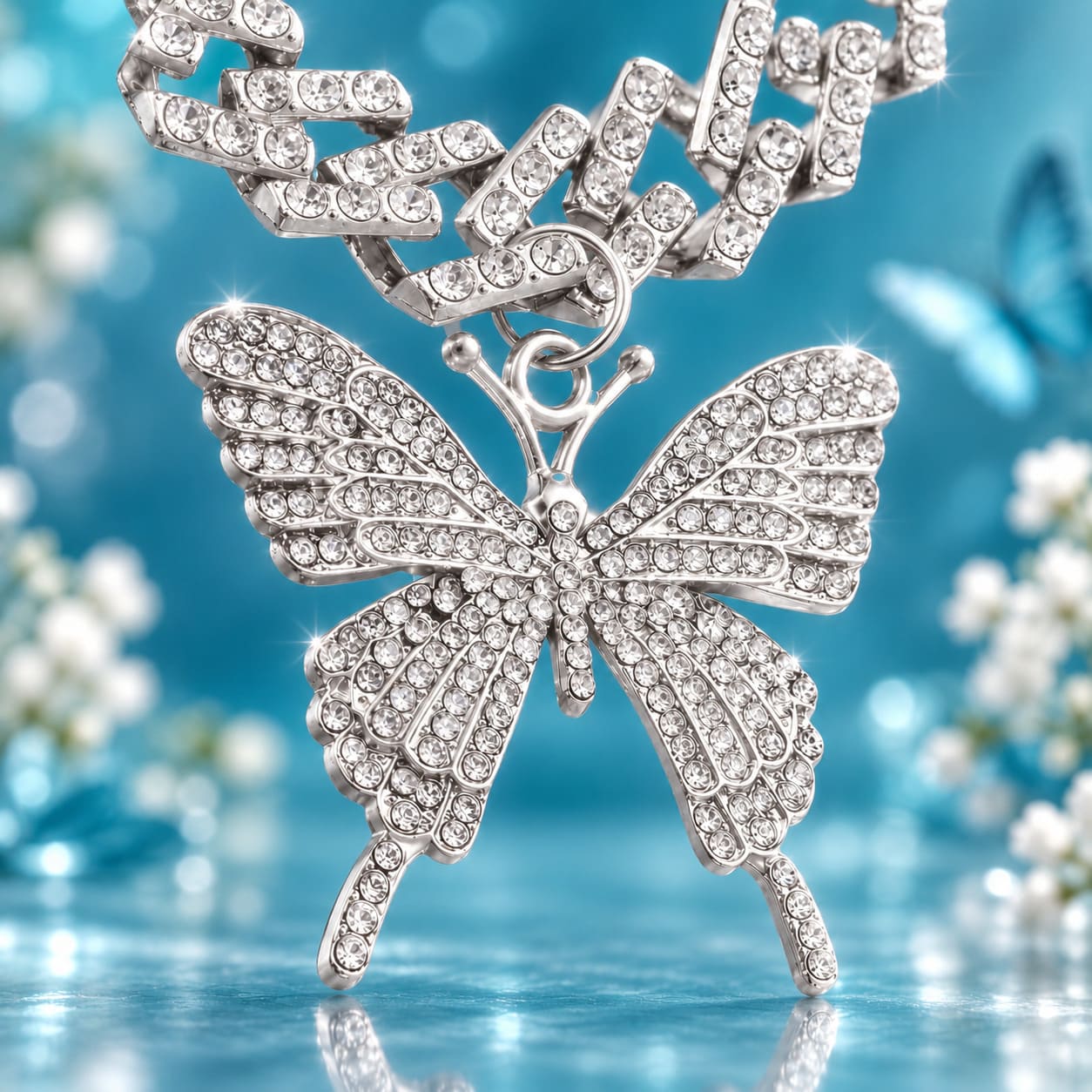 Collier Papillon Ras de Cou