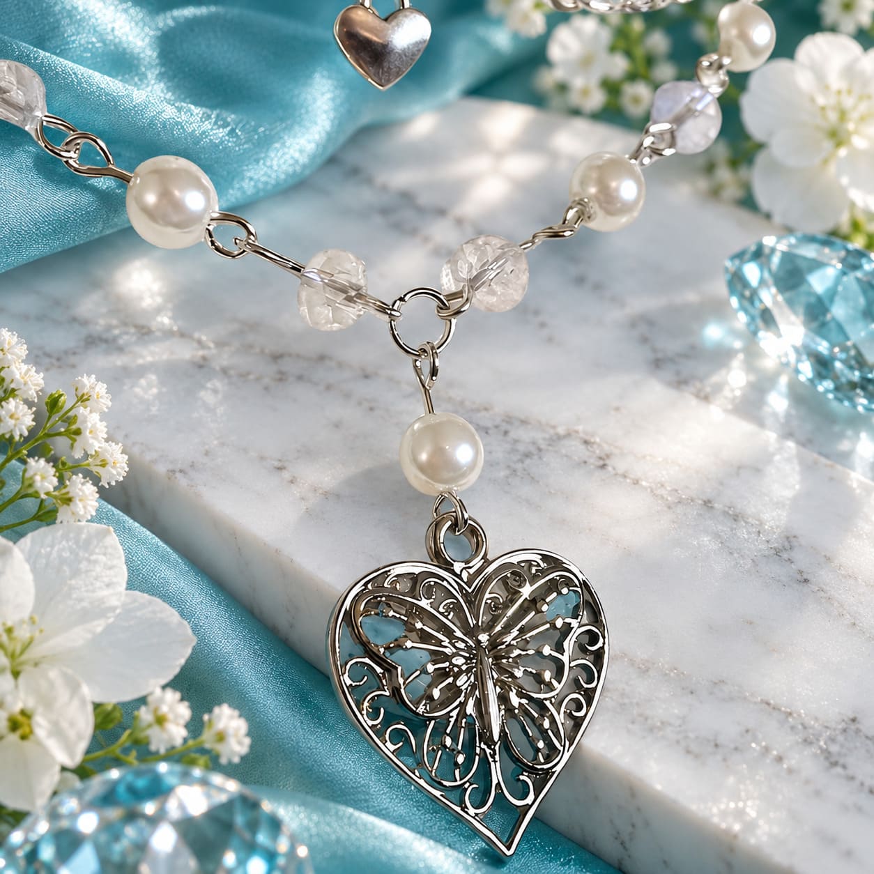 Pendentif Cœur Papillon