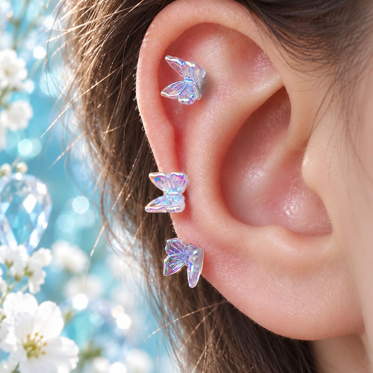Petite Boucle d'Oreille Papillon
