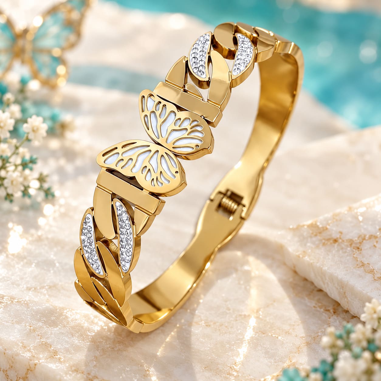 Bracelet Papillon Inoxydable pour Femme