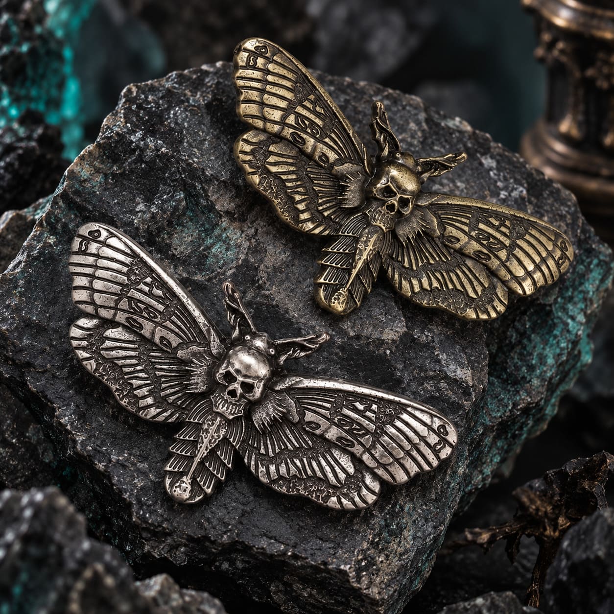 Broche Papillon Rétro Gothique