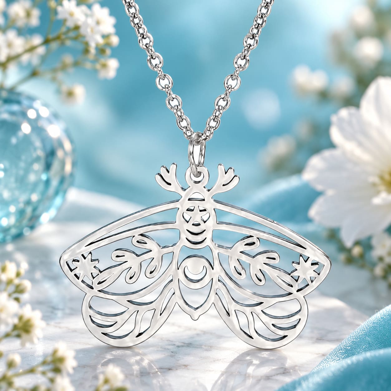 Collier Papillon Ajouré Epuré
